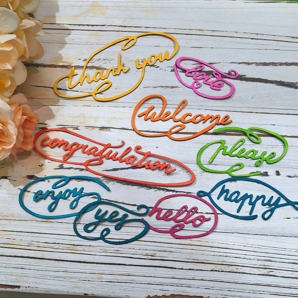 Kokorosa Metal Cutting Dies with Daily Phrases