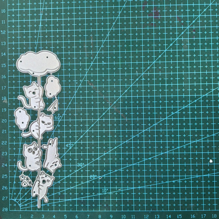 Kokorosa Metal Cutting Dies with Cats on the Cloud Rope