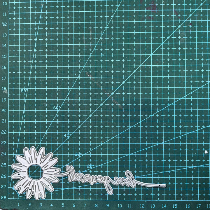 Kokorosa Metal Cutting Dies with love yourself Sunflower