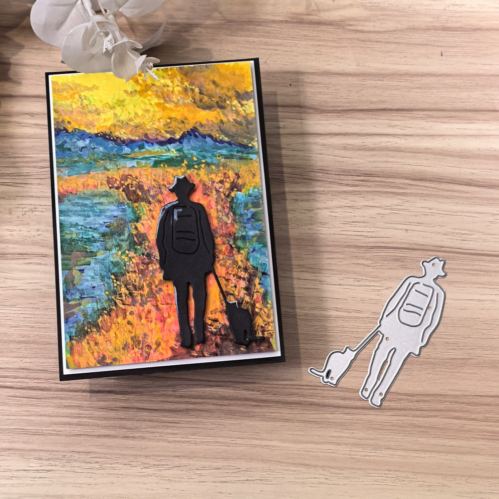Kokorosa Metal Cutting Dies with Hiker and Cat
