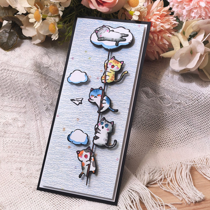 Kokorosa Metal Cutting Dies with Cats on the Cloud Rope