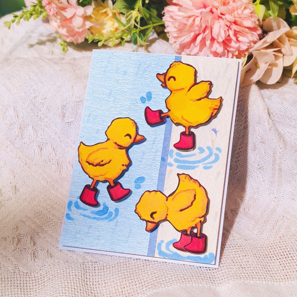 Kokorosa Metal Cutting Dies with 3 Ducks Wearing Shoes