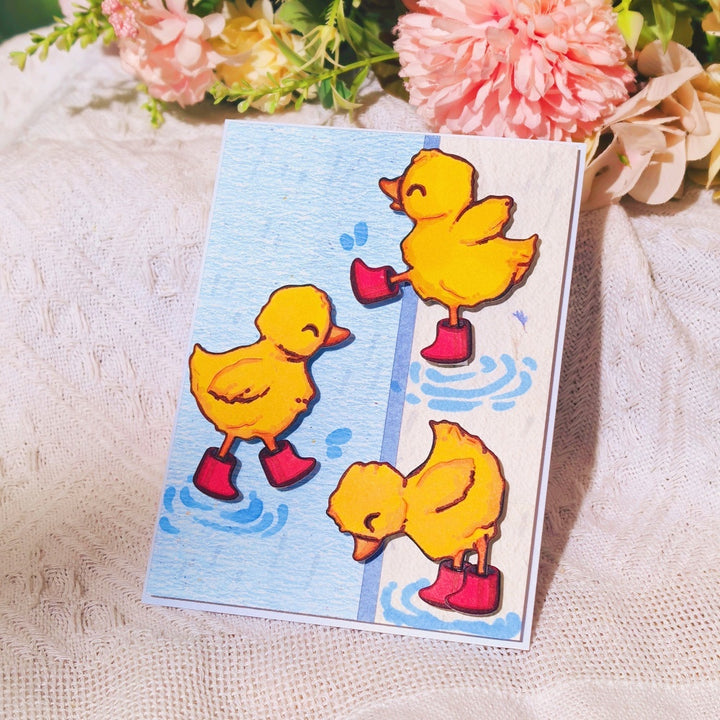 Kokorosa Metal Cutting Dies with 3 Ducks Wearing Shoes