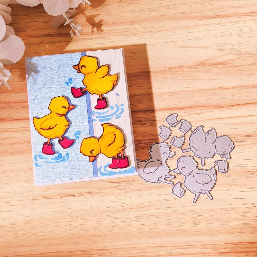 Kokorosa Metal Cutting Dies with 3 Ducks Wearing Shoes