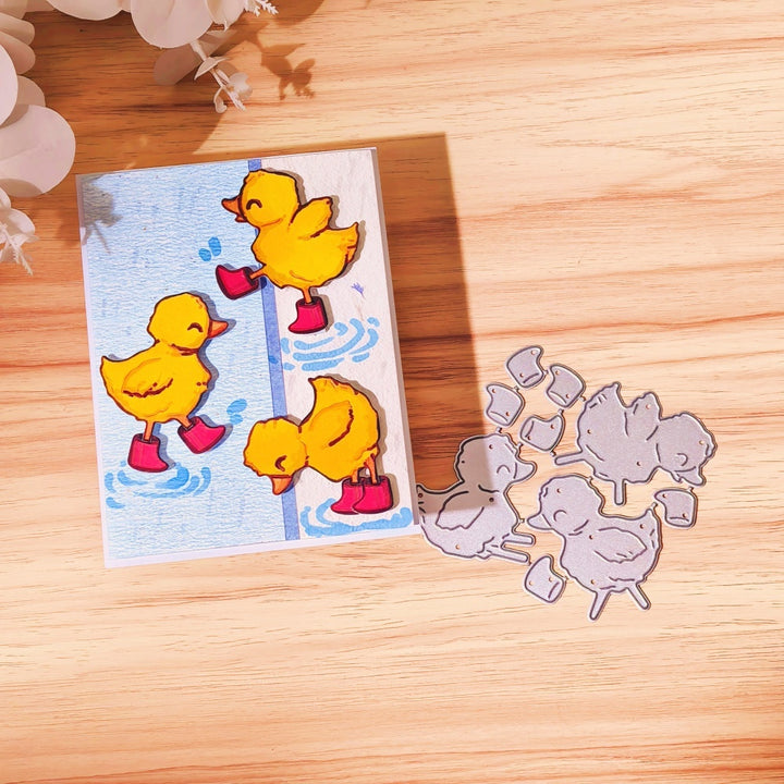 Kokorosa Metal Cutting Dies with 3 Ducks Wearing Shoes
