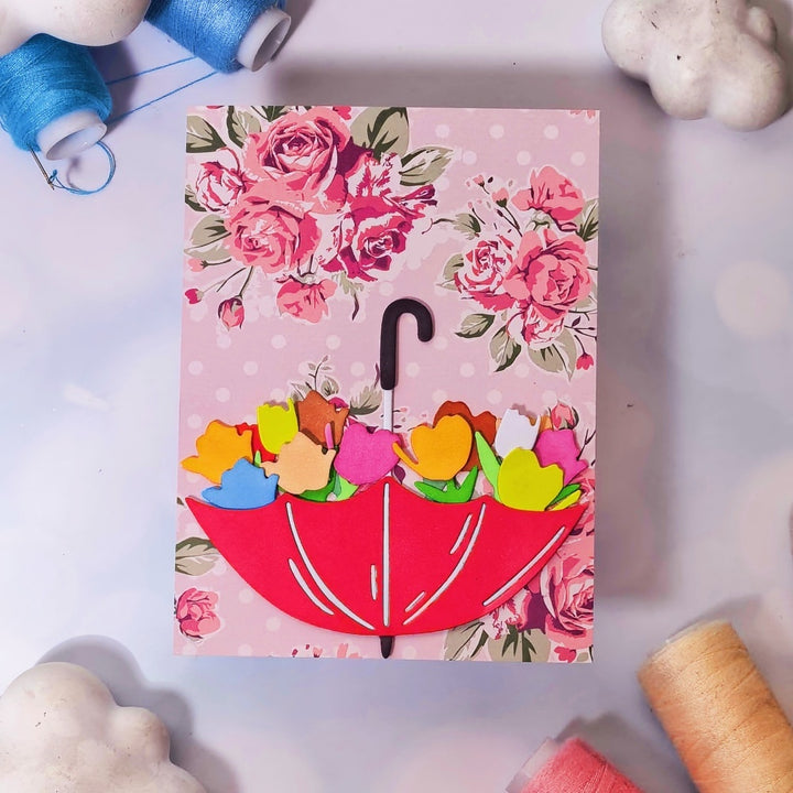 Kokorosa Metal Cutting Dies with Flowers in Umbrella