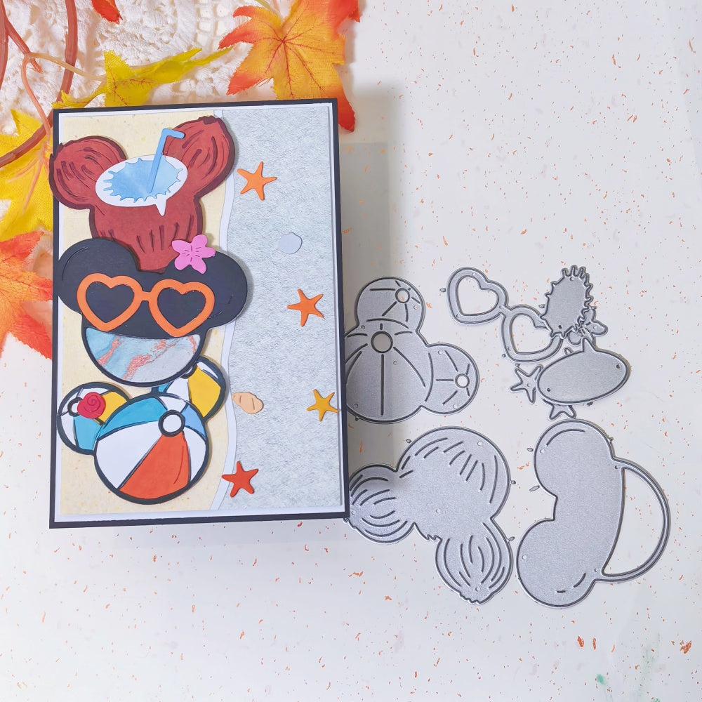 Kokorosa Metal Cutting Dies with Mickey Beach Elements