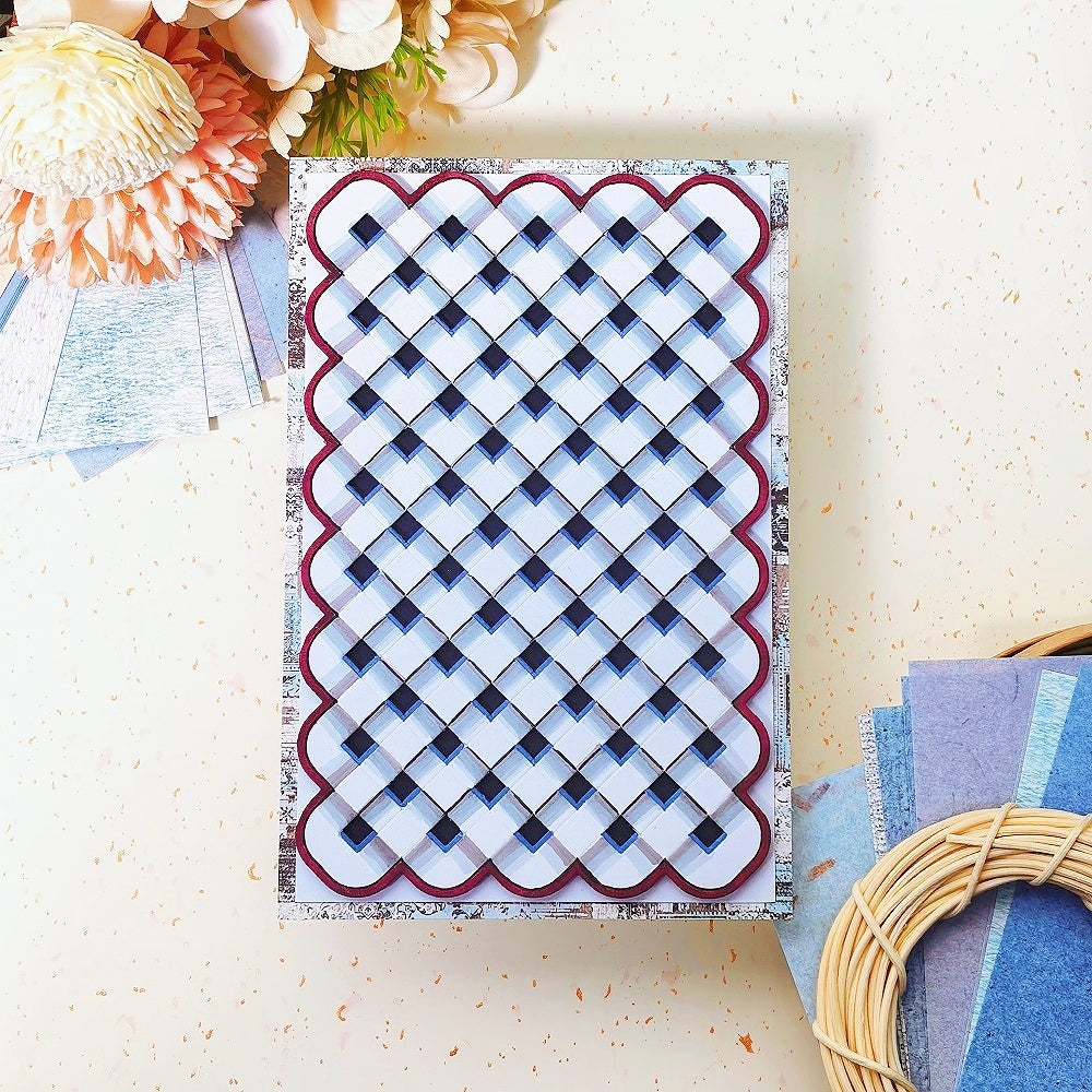 Kokorosa Metal Cutting Dies with Basket Weave Background Board