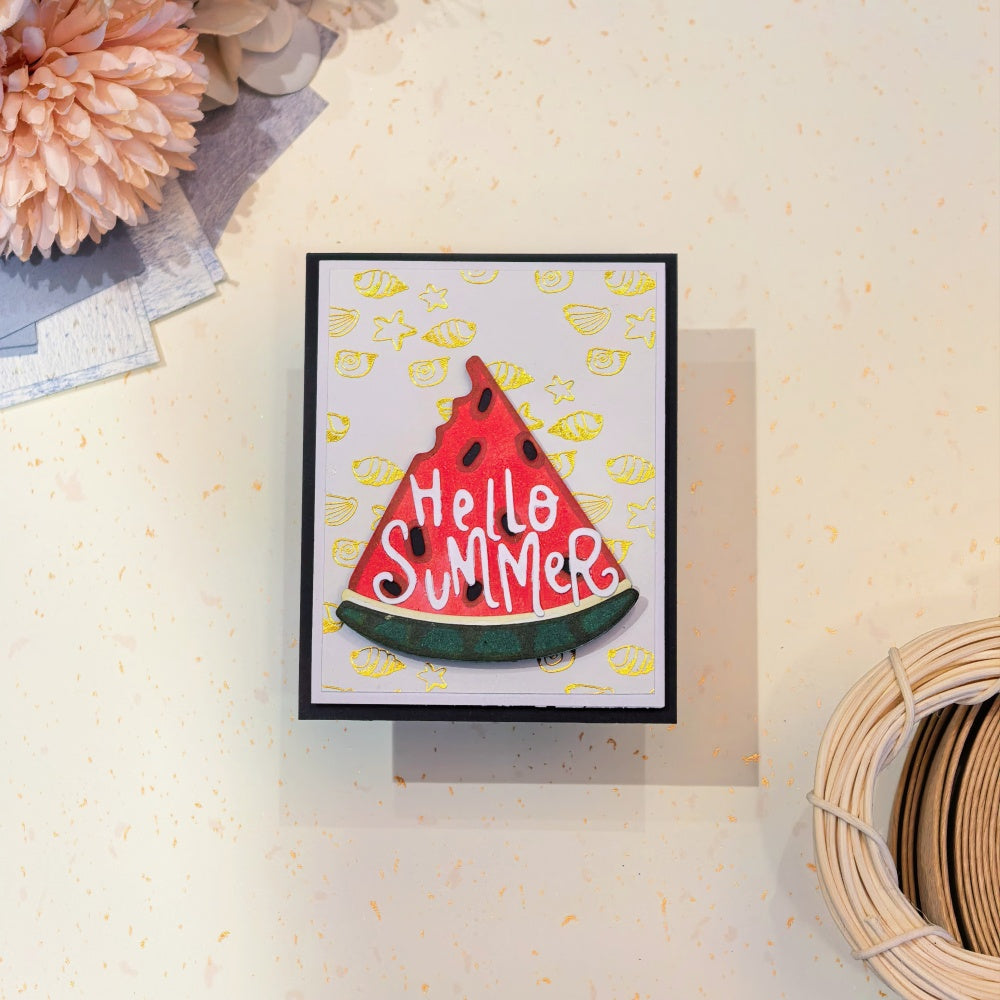 Kokorosa Metal Cutting Dies with Hello Summer Watermelon