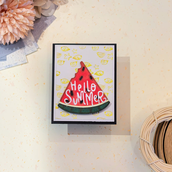 Kokorosa Metal Cutting Dies with Hello Summer Watermelon