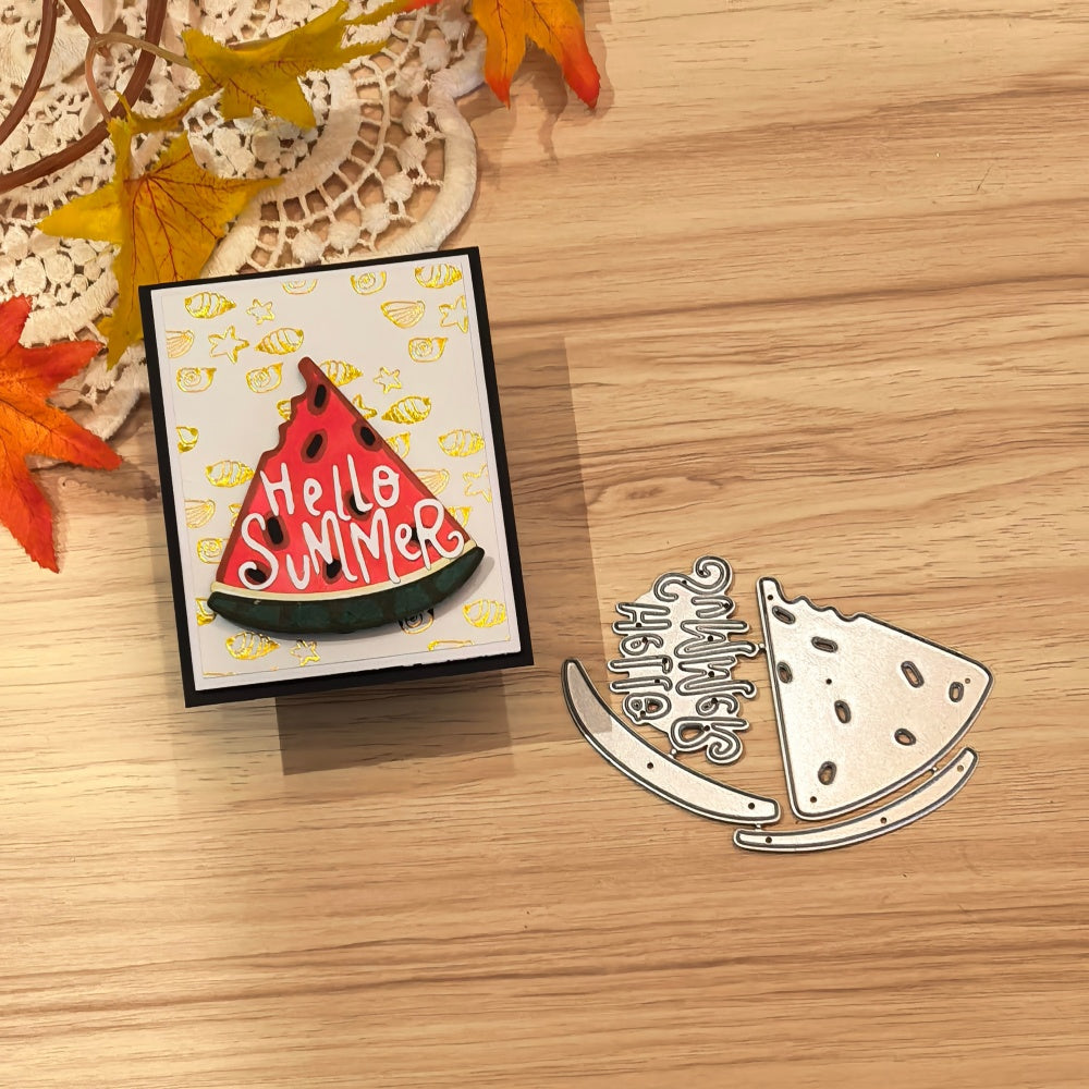 Kokorosa Metal Cutting Dies with Hello Summer Watermelon
