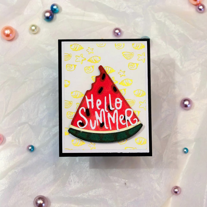 Kokorosa Metal Cutting Dies with Hello Summer Watermelon