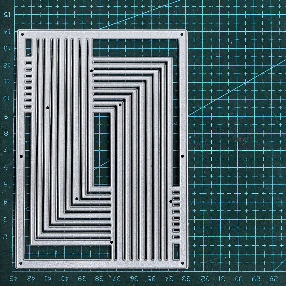 Kokorosa Metal Cutting Dies with Geometric Frame Background Board