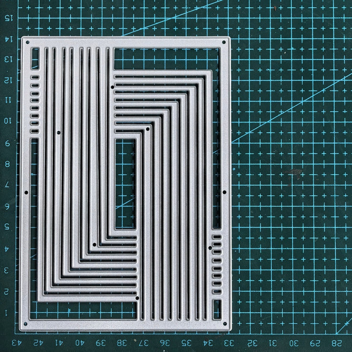 Kokorosa Metal Cutting Dies with Geometric Frame Background Board