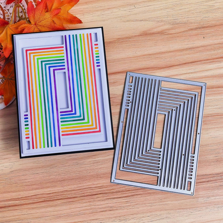 Kokorosa Metal Cutting Dies with Geometric Frame Background Board