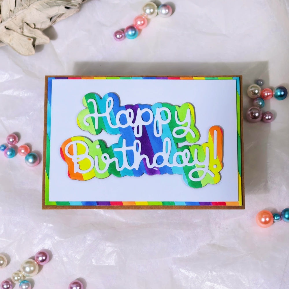 Kokorosa Metal Cutting Dies with Happy Birthday Word