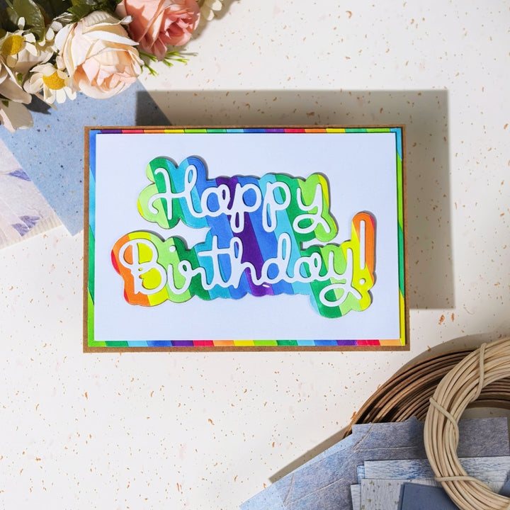 Kokorosa Metal Cutting Dies with Happy Birthday Word
