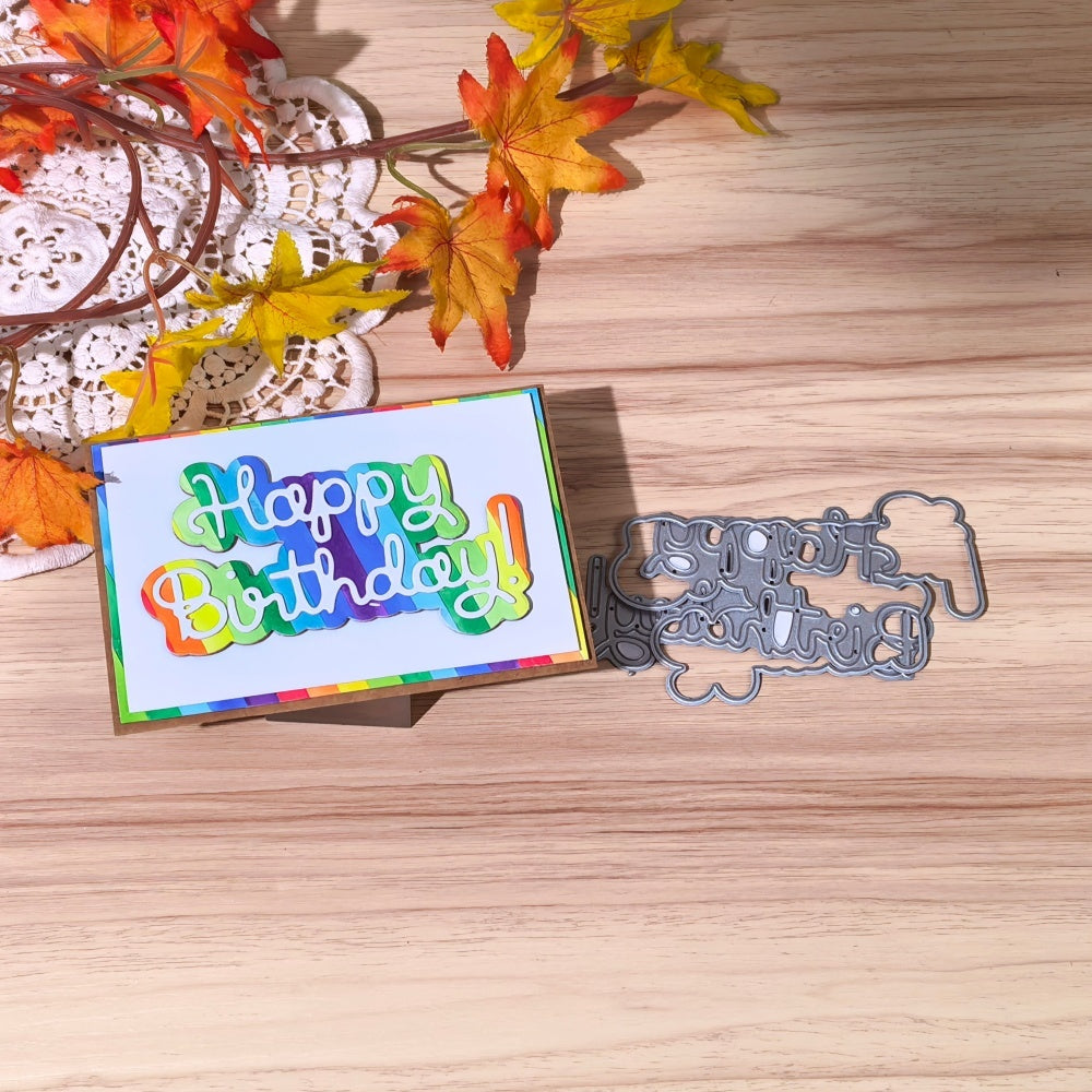 Kokorosa Metal Cutting Dies with Happy Birthday Word