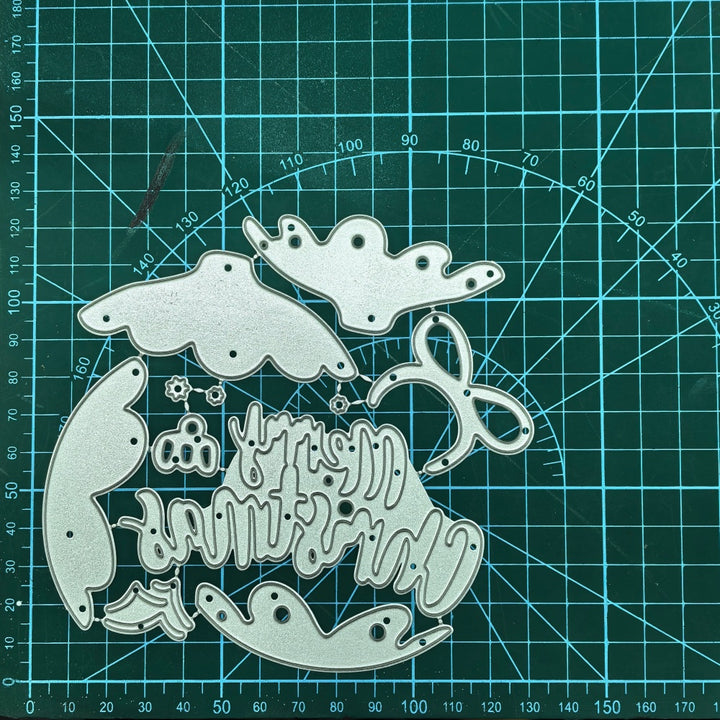 Kokorosa Metal Cutting Dies with Merry Christmas Ball