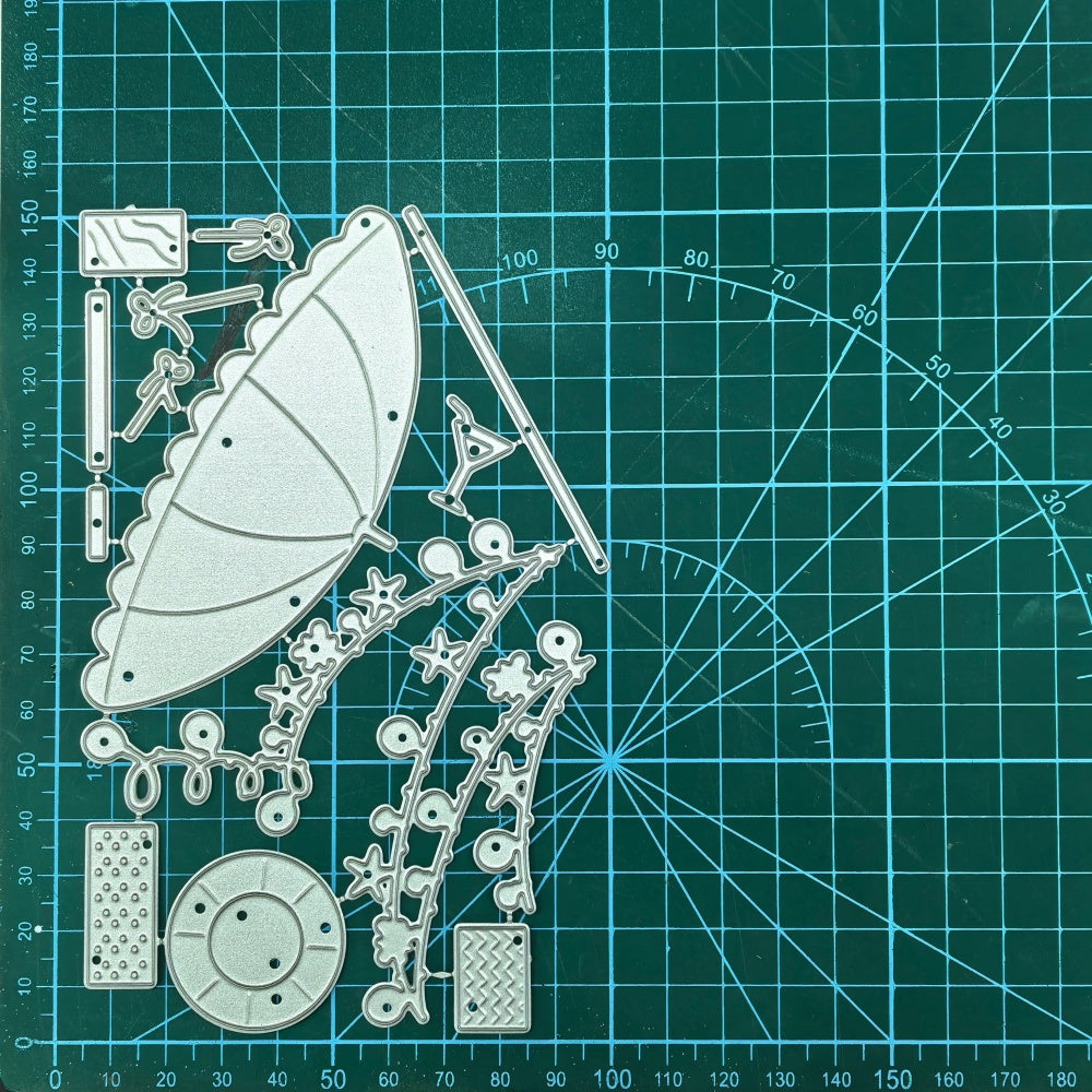 Kokorosa Metal Cutting Dies with Beach Umbrella and Gift Box
