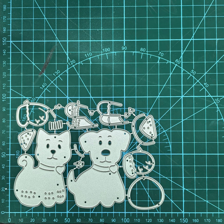 Kokorosa Metal Cutting Dies with Cat and Dog