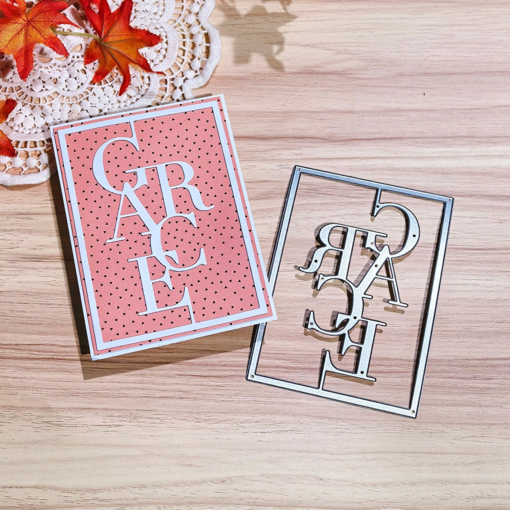 Kokorosa Metal Cutting Dies with GRACE Word Background Board