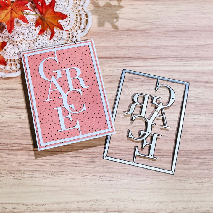 Kokorosa Metal Cutting Dies with GRACE Word Background Board