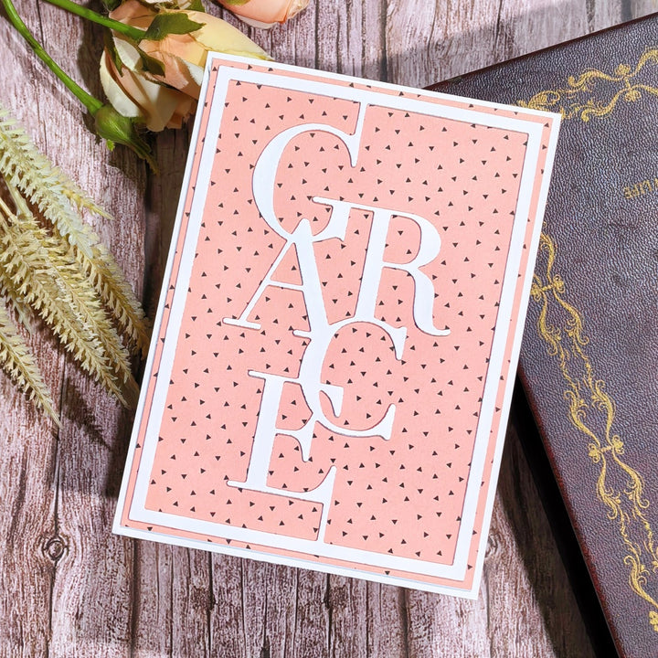 Kokorosa Metal Cutting Dies with GRACE Word Background Board