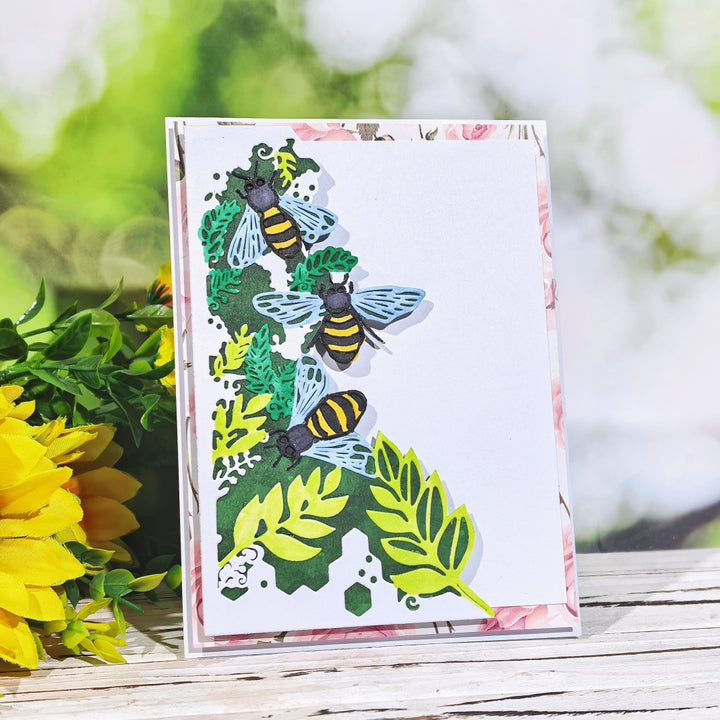 Kokorosa Metal Cutting Dies with Bee Background Board