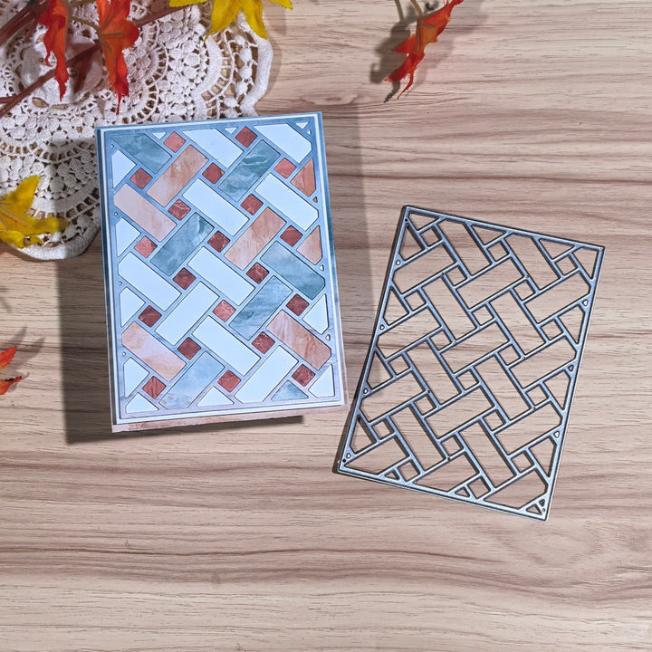 Kokorosa Metal Cutting Dies with Weave Pattern Background Board