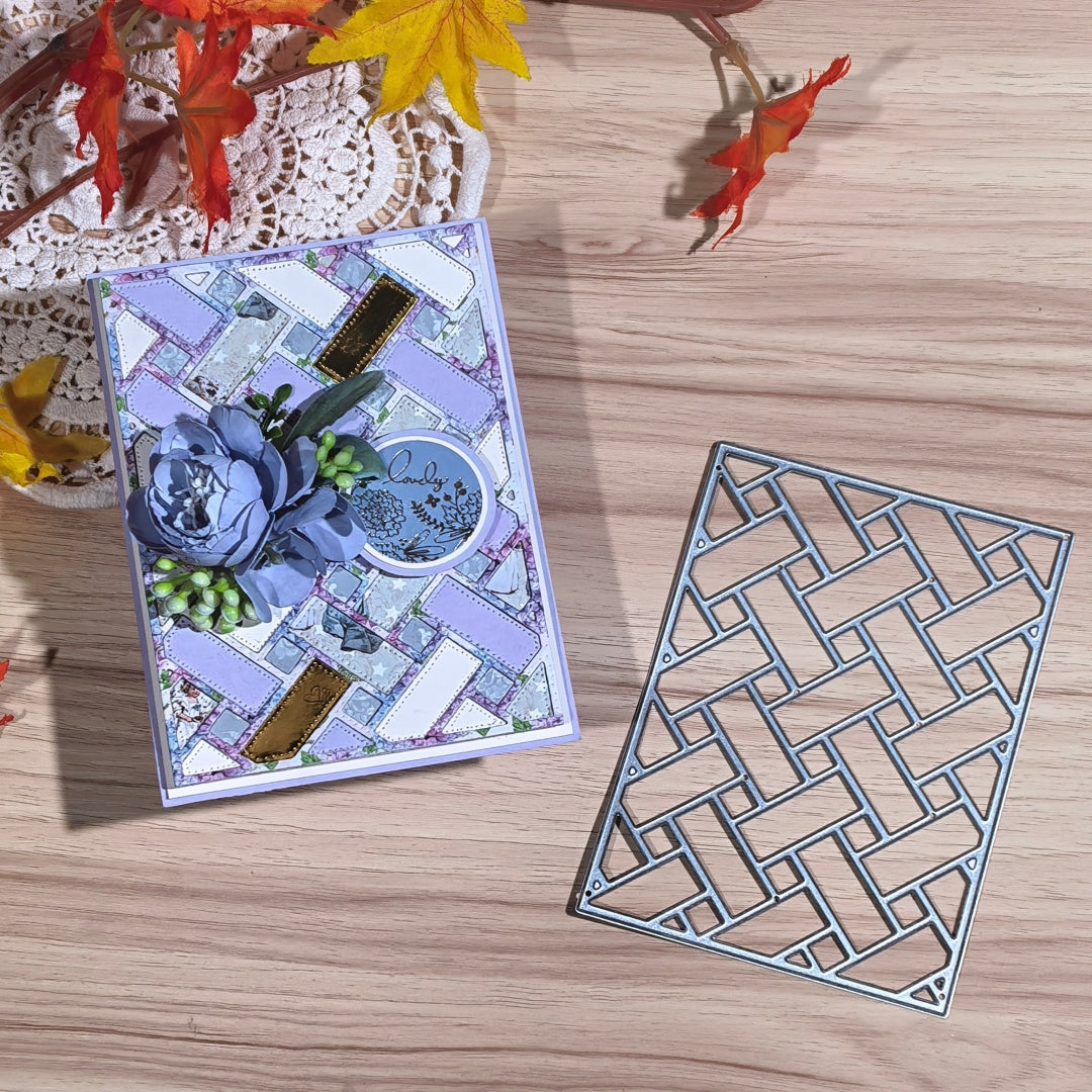 Kokorosa Metal Cutting Dies with Weave Pattern Background Board