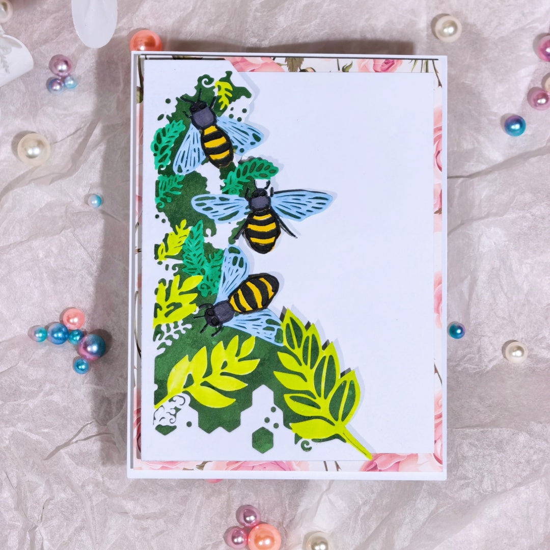 Kokorosa Metal Cutting Dies with Bee Background Board