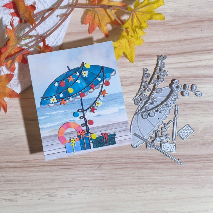 Kokorosa Metal Cutting Dies with Beach Umbrella and Gift Box