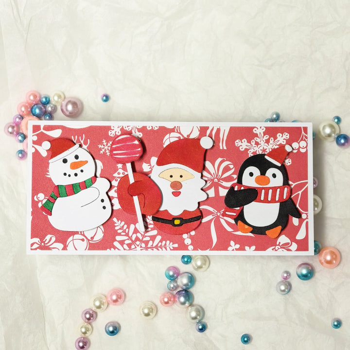 Kokorosa Metal Cutting Dies with Snowman, Santa Claus and Penguin