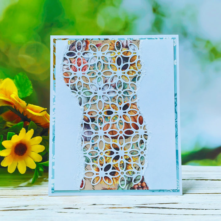 Kokorosa Metal Cutting Dies with Flowers Background