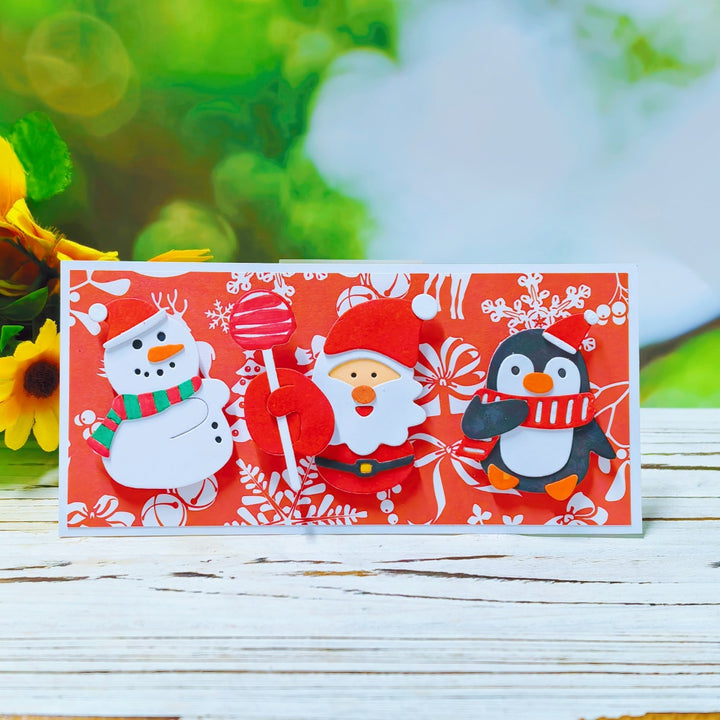 Kokorosa Metal Cutting Dies with Snowman, Santa Claus and Penguin