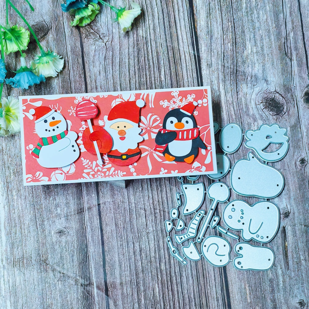 Kokorosa Metal Cutting Dies with Snowman, Santa Claus and Penguin