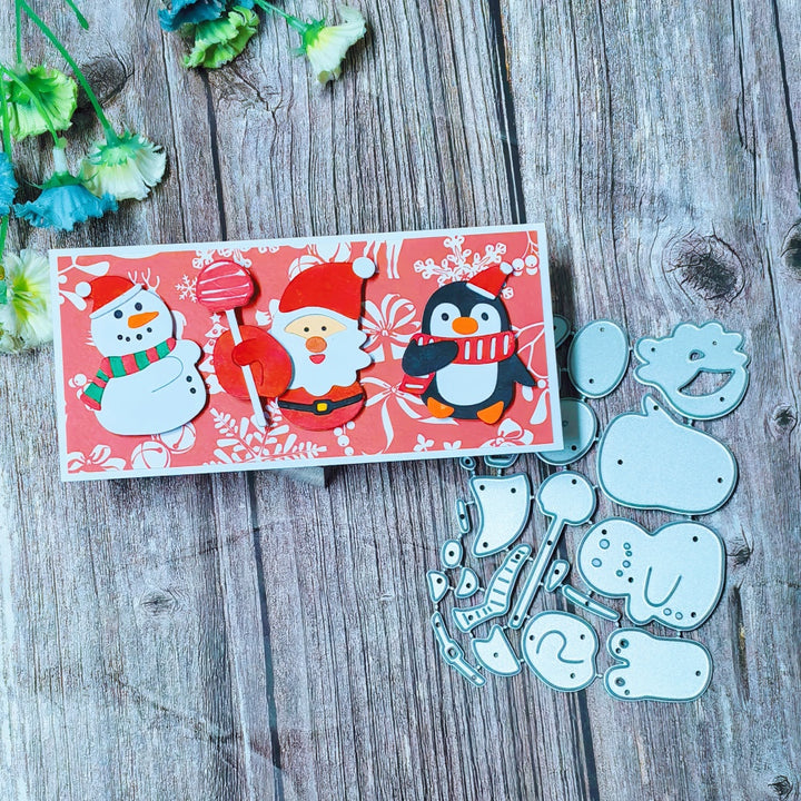Kokorosa Metal Cutting Dies with Snowman, Santa Claus and Penguin