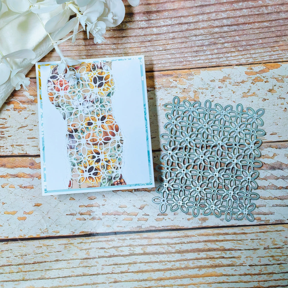 Kokorosa Metal Cutting Dies with Flowers Background