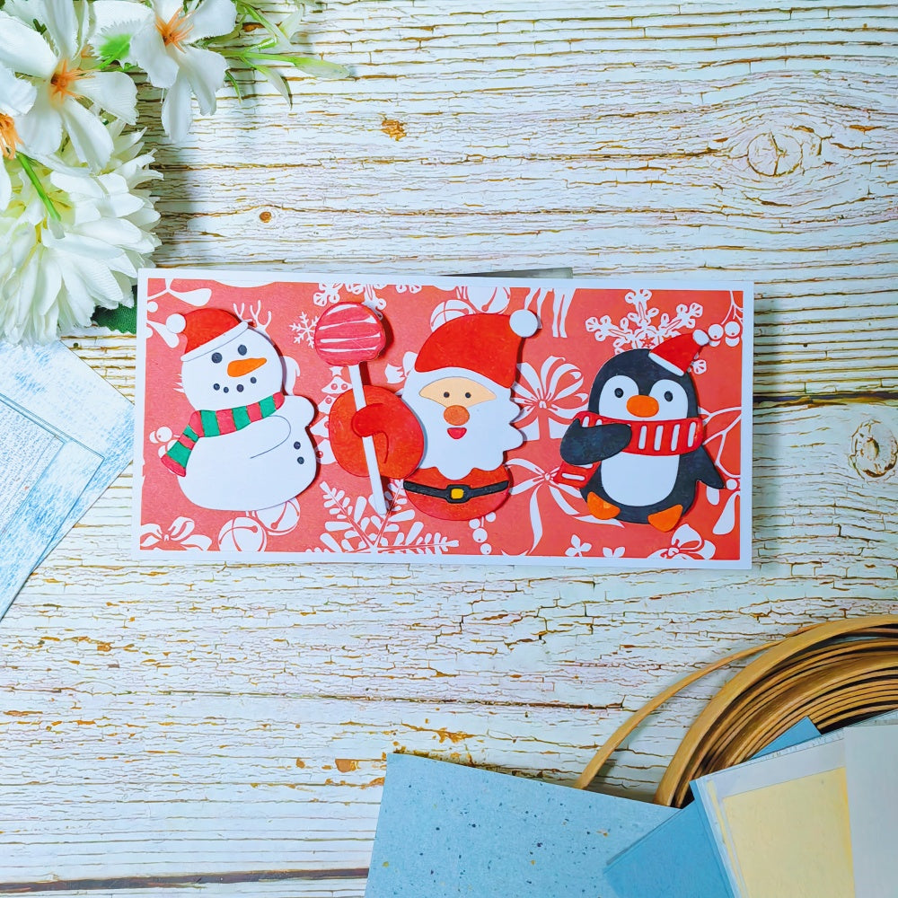 Kokorosa Metal Cutting Dies with Snowman, Santa Claus and Penguin
