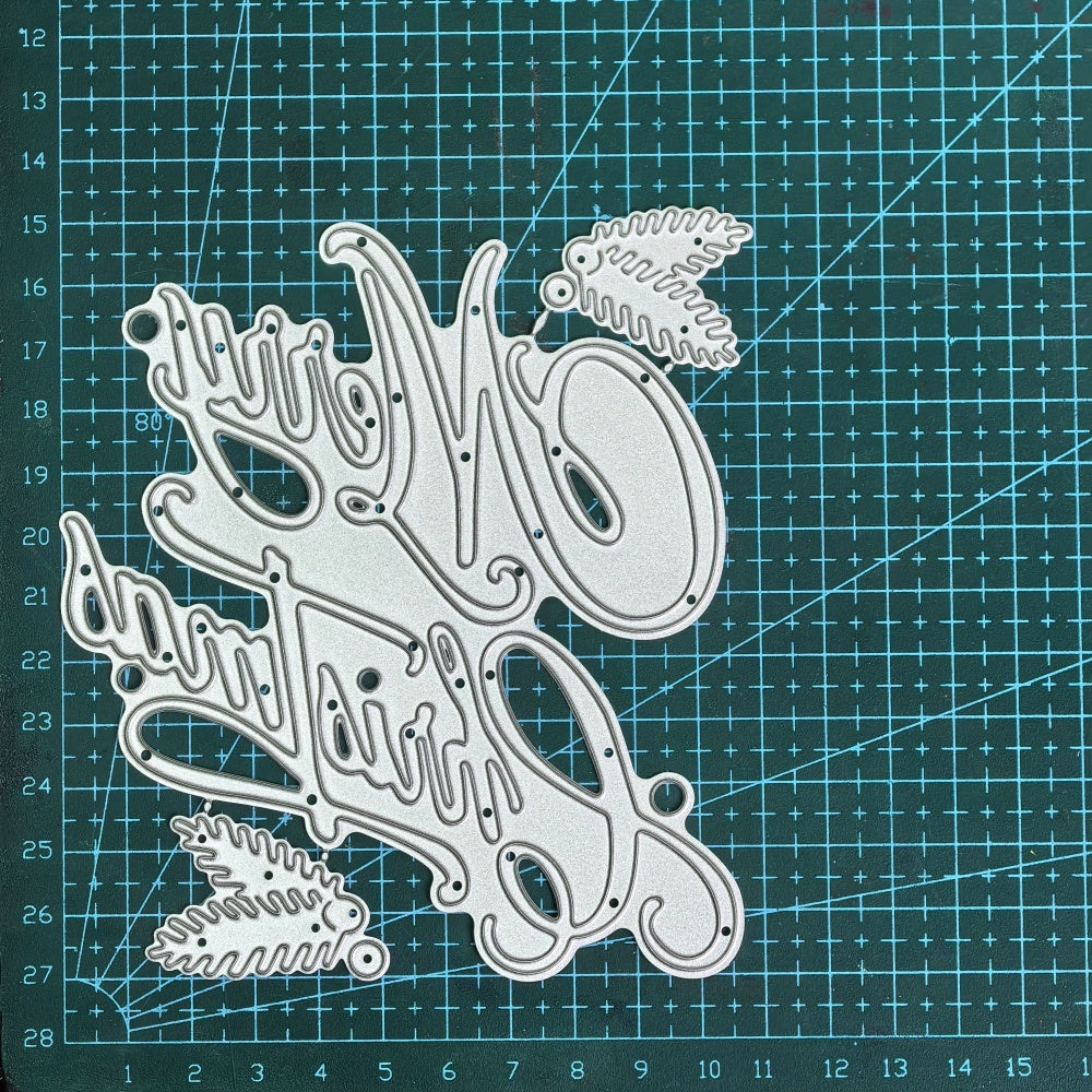 Kokorosa Metal Cutting Dies with Merry Christmas Word