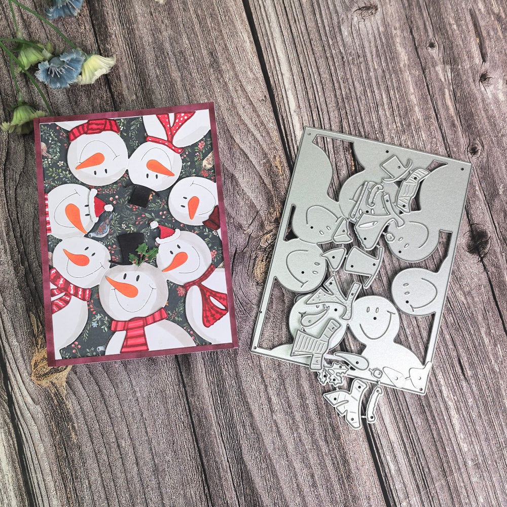Kokorosa Metal Cutting Dies with Snowman Background Board