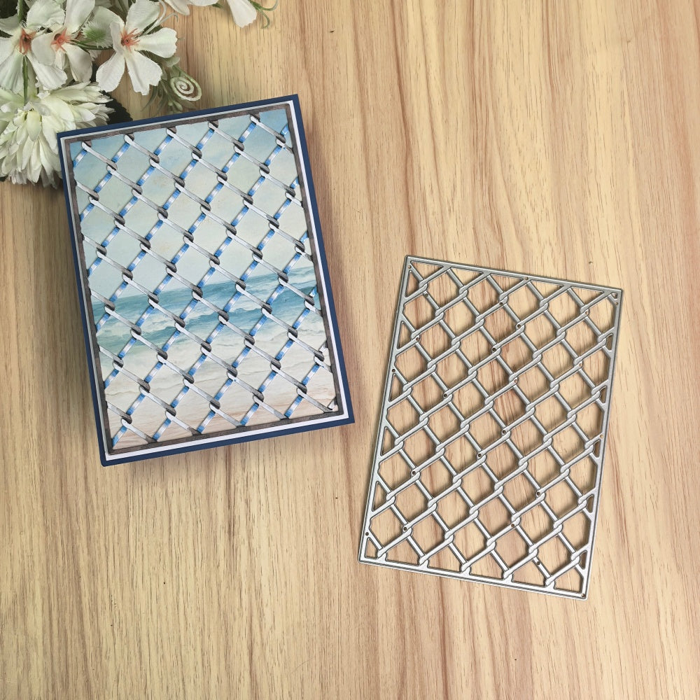 Kokorosa Metal Cutting Dies with Diagonal Weaving Background Board