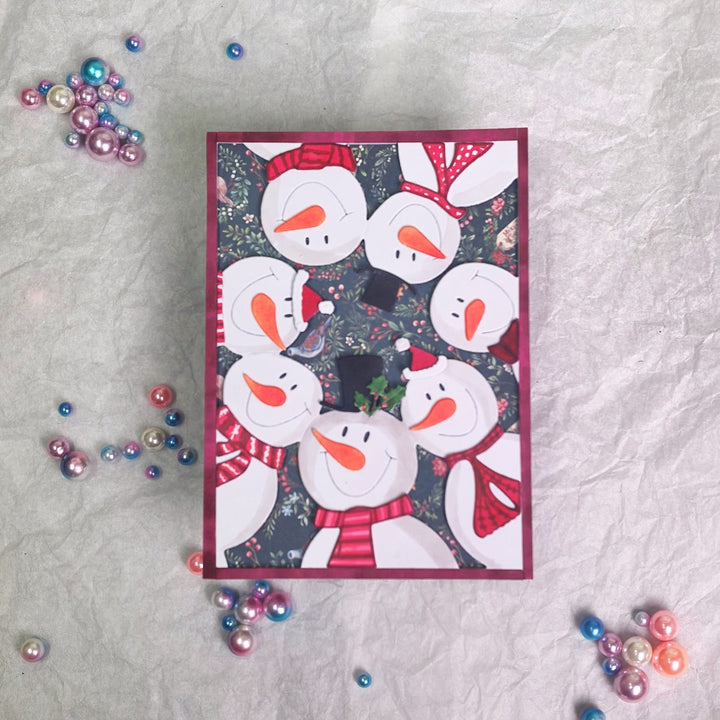 Kokorosa Metal Cutting Dies with Snowman Background Board