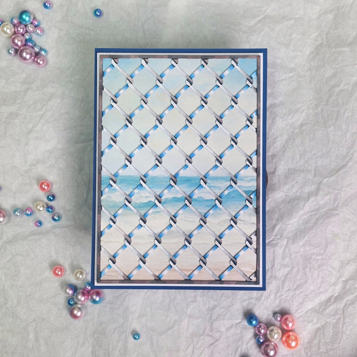 Kokorosa Metal Cutting Dies with Diagonal Weaving Background Board