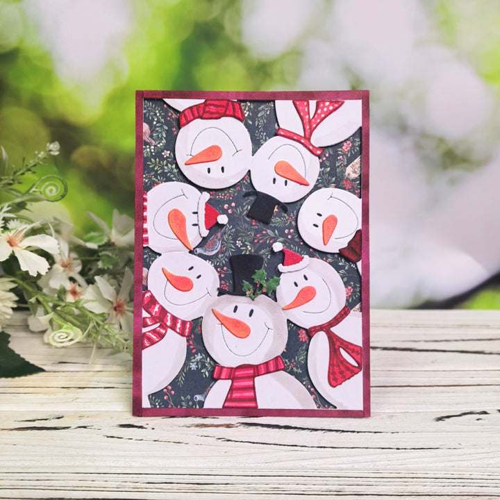 Kokorosa Metal Cutting Dies with Snowman Background Board