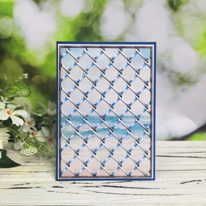 Kokorosa Metal Cutting Dies with Diagonal Weaving Background Board