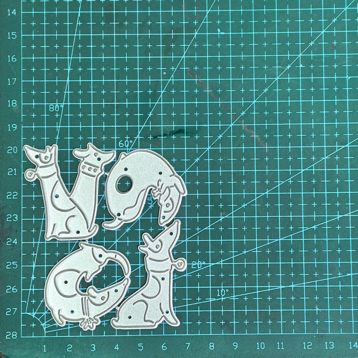 Kokorosa Metal Cutting Dies with Love Dogs
