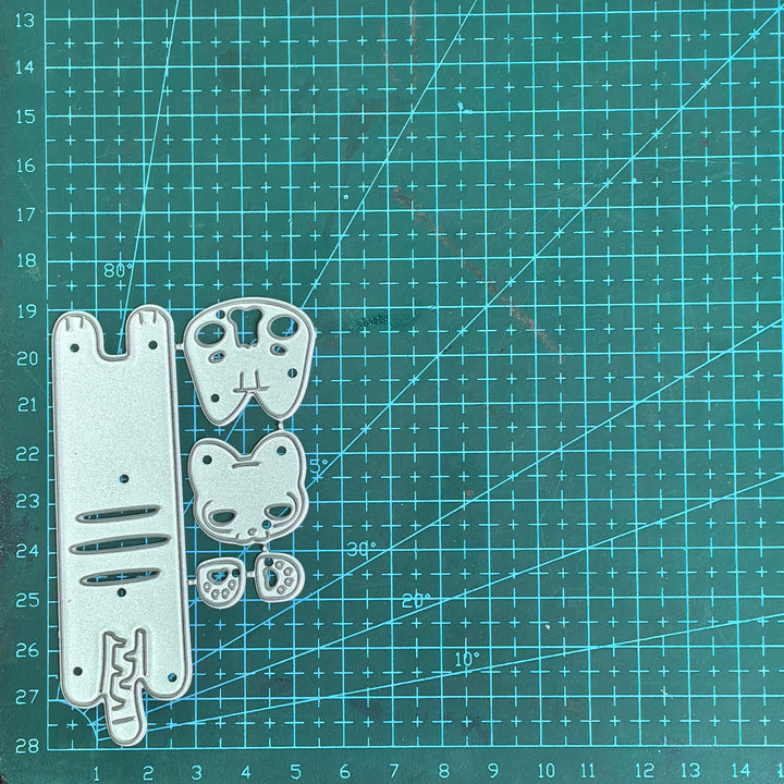 Kokorosa Metal Cutting Dies with Funny Cat Bookmark
