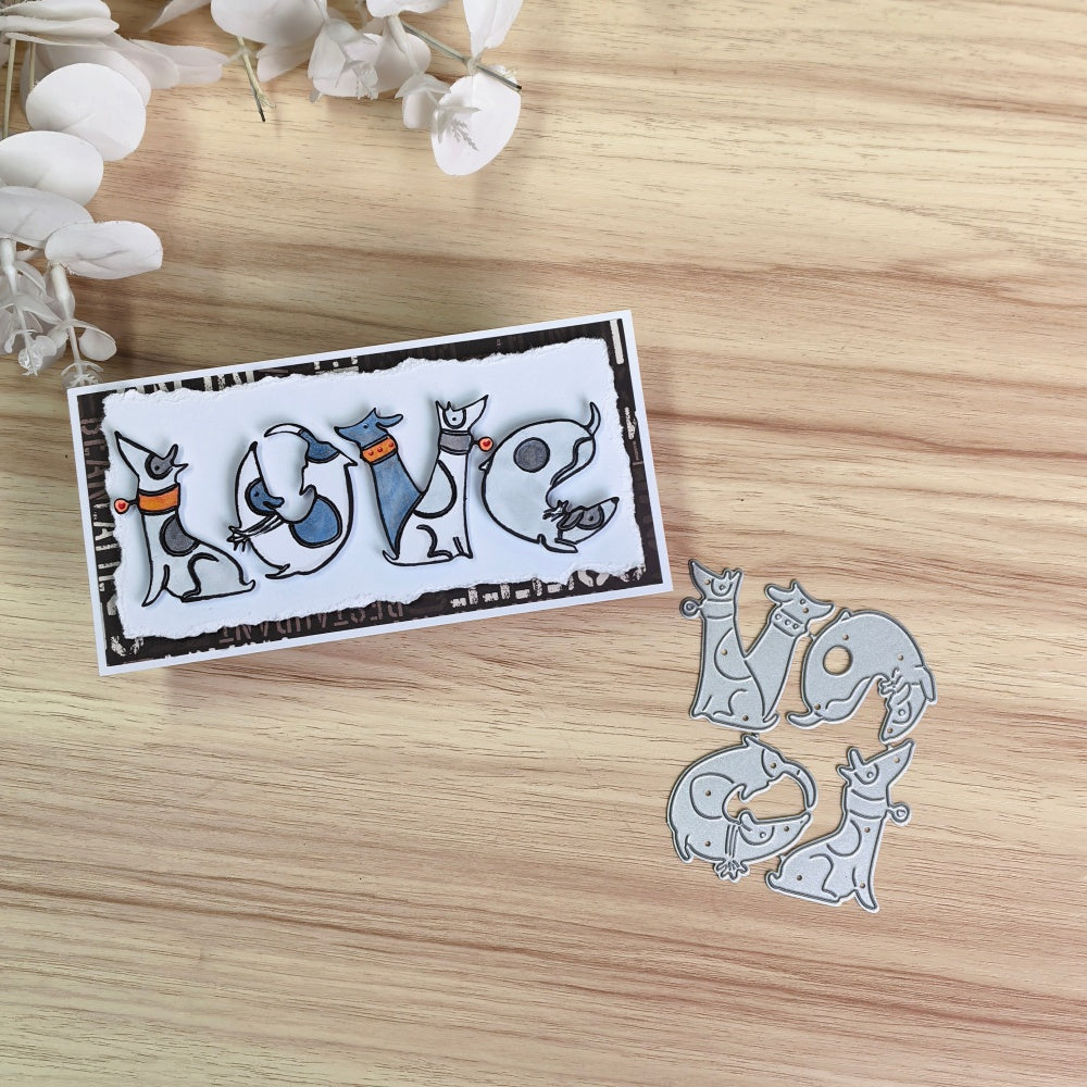 Kokorosa Metal Cutting Dies with Love Dogs